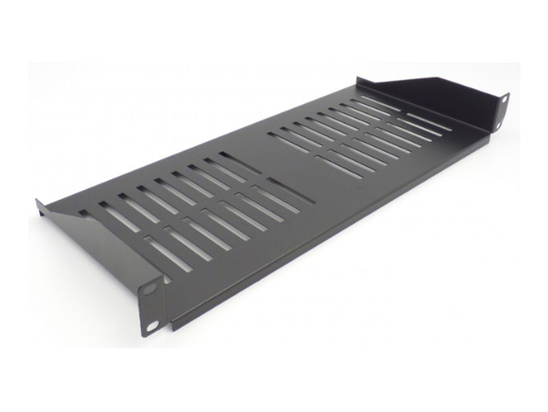 Allrack 1U Vented Shelf Black (SHELF1U200BLK)