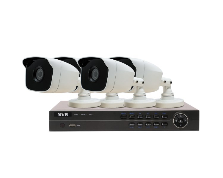 Hikvision HiWatch CCTV System - 4 Channel 4MP NVR with 4 x 4MP Bullet Cameras & 1TB HDD - I104M-A/1T