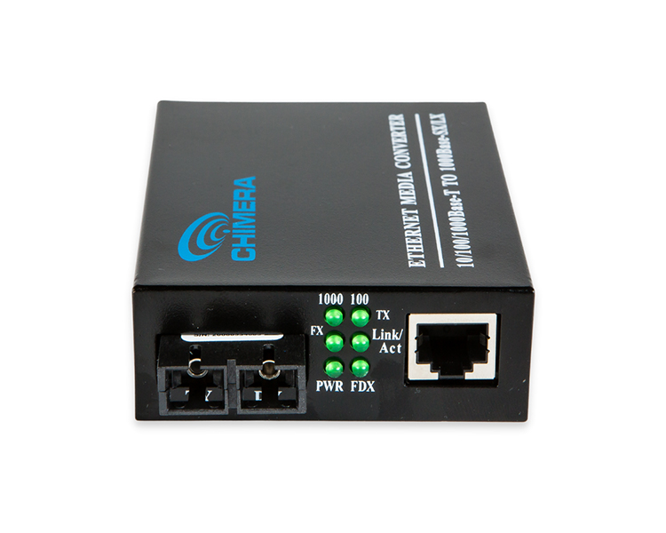 Chimera CHMC-101 Dual Fibre, 1310nm, 2km MM Media Converter with External Power