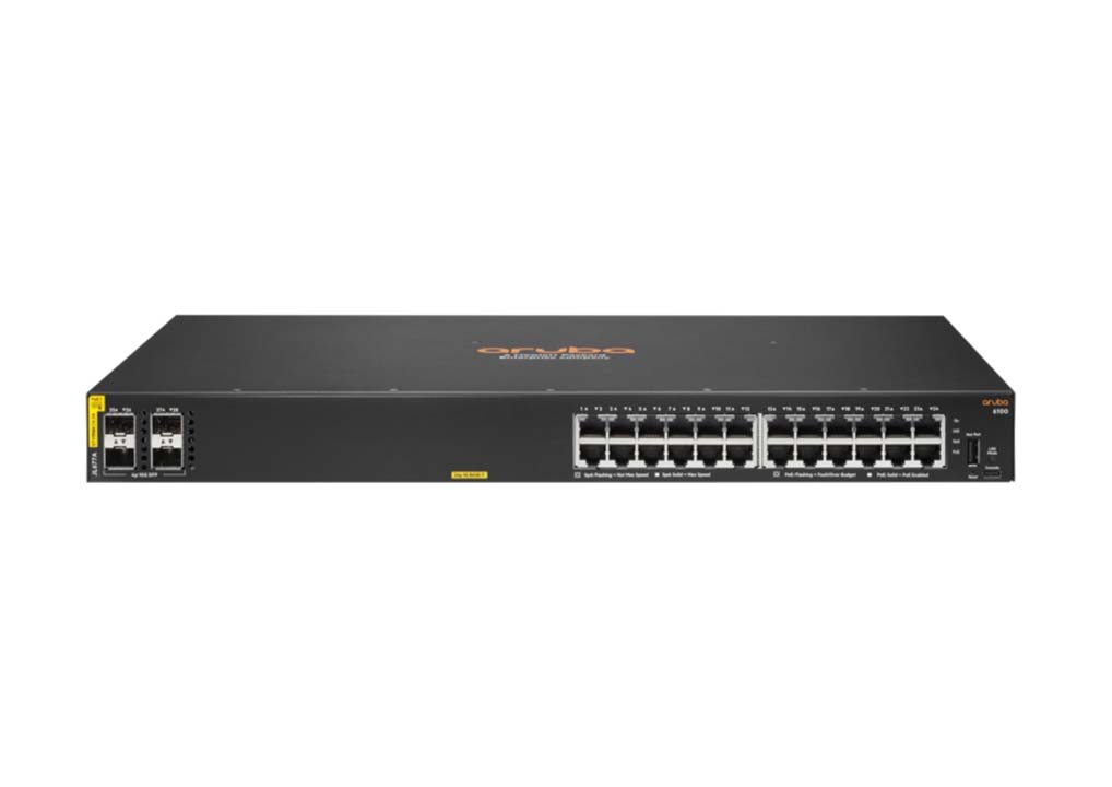 Aruba 6100 24G Class4 PoE 4SFP+ 370W Switch (JL677A)