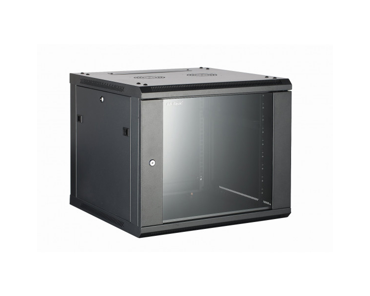 All Rack 18U 550MM Deep Wall Mount Cabinet Black (CAB18WB550BLK)