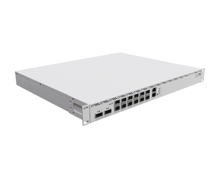 MikroTik Cloud Core Router CCR2216-1G-12XS-2XQ: 16-core 2GHz CPU, 16GB RAM, 2x100G QSFP, 14x25G SFP+