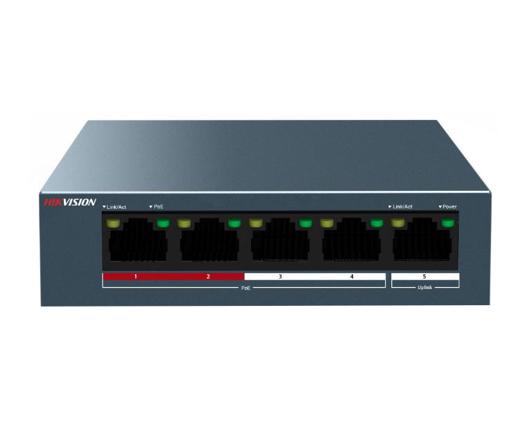 HikVision 5-Port 100 Mbps PoE Switch (DS-3E0105P-E/M)