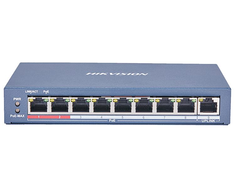 Hikvision DS-3E0109P-E(C) 8-ports 100Mbps Unmanaged PoE Switch