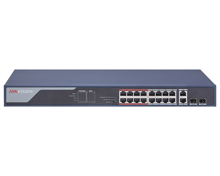 Hikvision DS-3E0318P-E(B) 16-ports 100Mbps Unmanaged PoE Switch