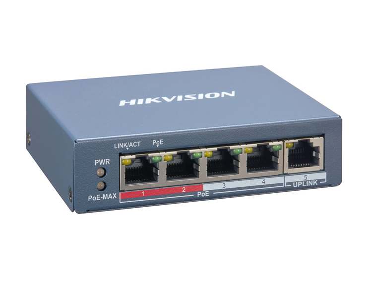 Hikvision DS-3E1105P-EI 4 Port Fast Ethernet Smart POE Switch