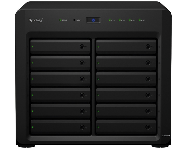 Synology DiskStation 12-Bay NAS, Quad-Core Processor, 4GB DDR4 Memory (DS2419+)