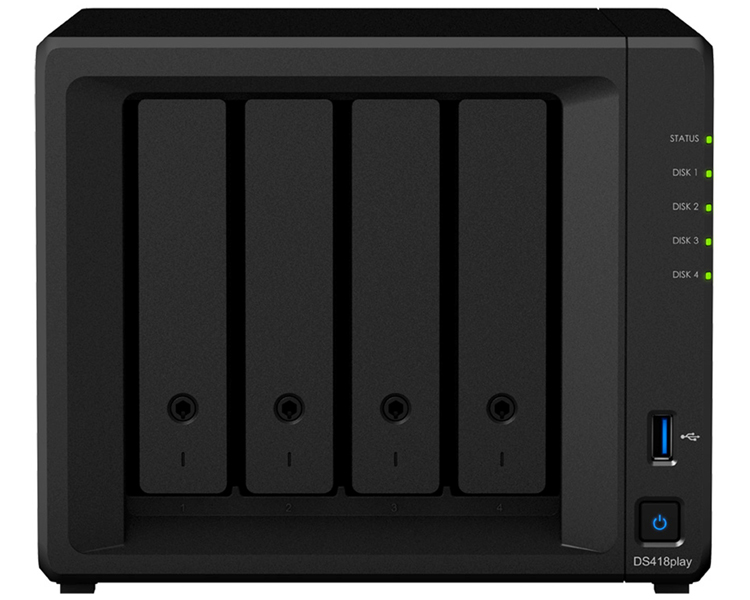 Synology DiskStation 4-Bay NAS Dual-Core Processor and 2GB DDR3L Memory (DS418Play)