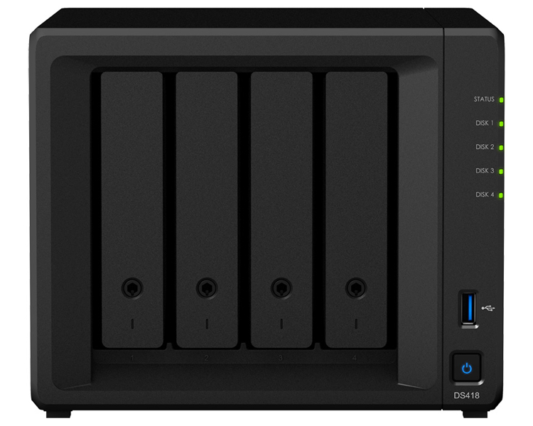 Synology DiskStation Nas Server 4 Bays, Dual 1GbE ports (DS418)