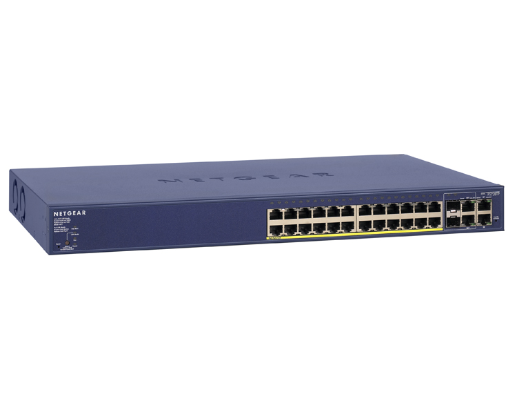 Netgear Prosafe FS728TP 24-Port 10/100 Smart Switch with 4 Gigabit Ports and 24 POE Ports