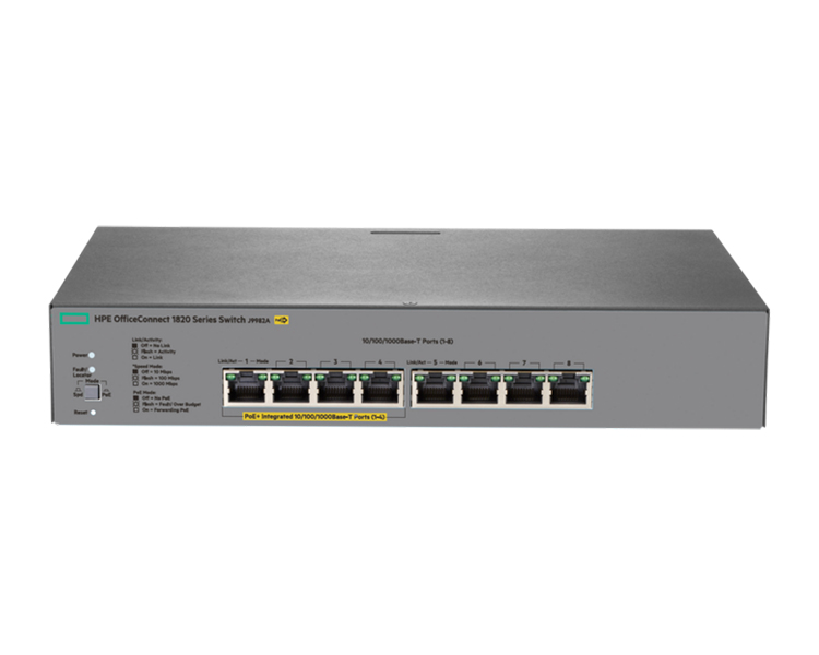 HPE OfficeConnect 1820 8G PoE+ 65W Switch (J9982A)