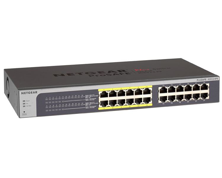 Netgear Prosafe JGS524PE 24-Port 10/100/1000 POE Smart Switch