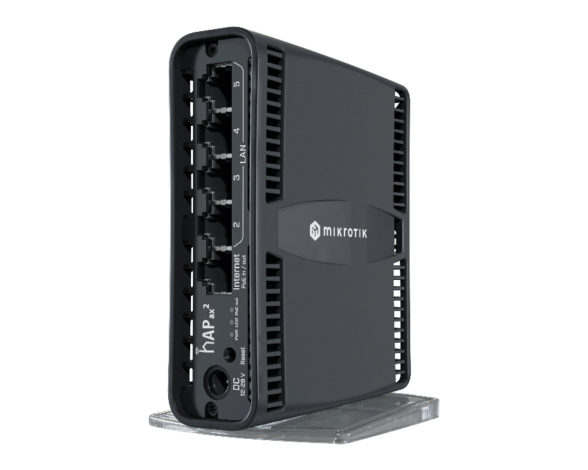 MikroTik hAP ax2: Quad-Core CPU, 1GB RAM, 5x Gbit LAN, 2.4GHz/5GHz wireless