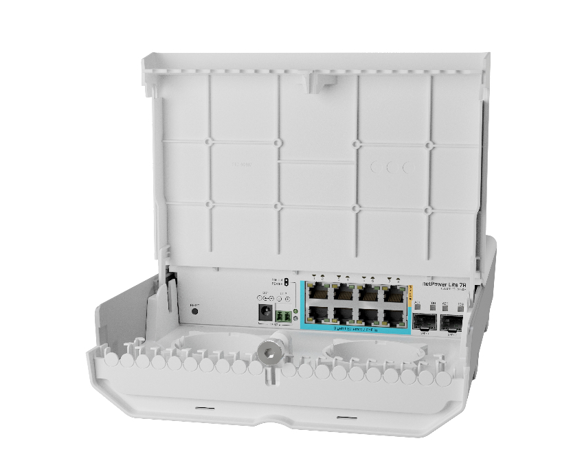 MikroTik netPower Lite 7R: 8 Gigabit Ports, 2 SFP+