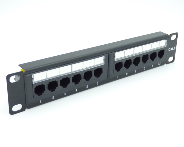 Allrack 12 Port CAT 6 10″ Patch Panel for Soho Cabinet (PNL12ABCAT6)