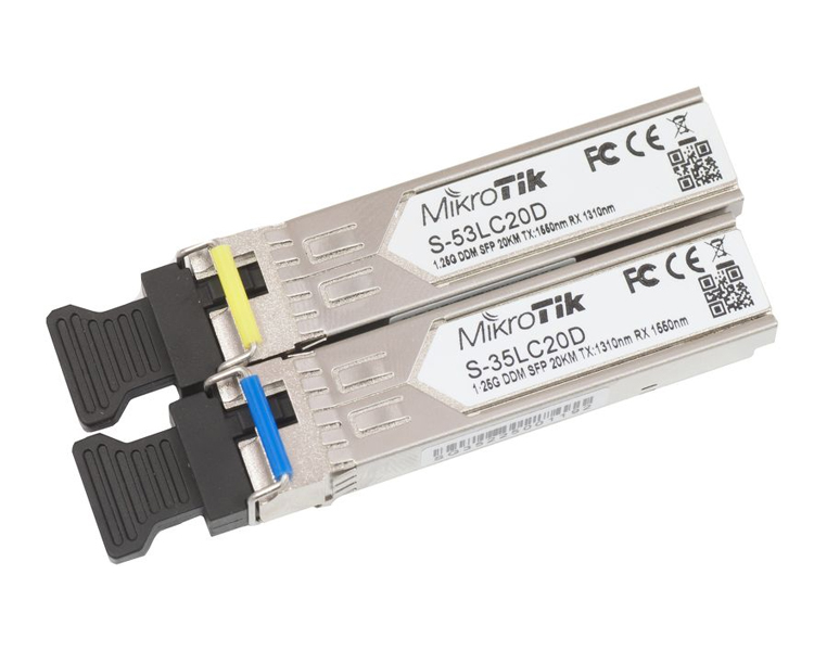 MikroTik S-3553LC20D 2x 20Km Single Mode SFP Modules