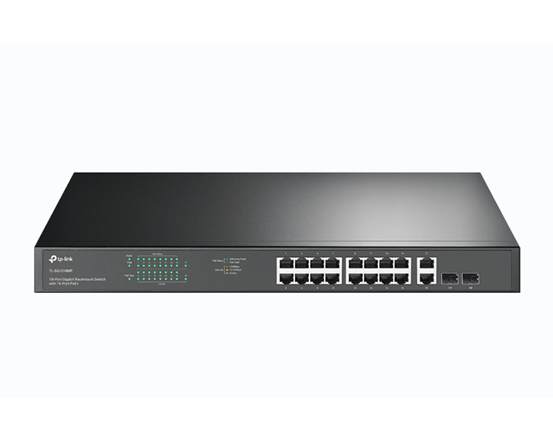 TP-Link 18-Port Gigabit Rackmount PoE Switch with 16 PoE+ (TL-SG1218MP)