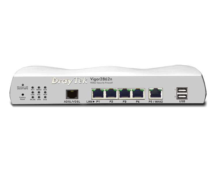 DrayTek Vigor 2862n Router with 802.11n Wireless