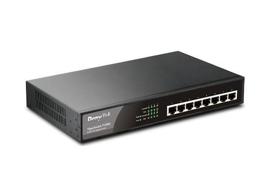 DrayTek VigorSwitch P1090 8-Port PoE Gigabit Switch