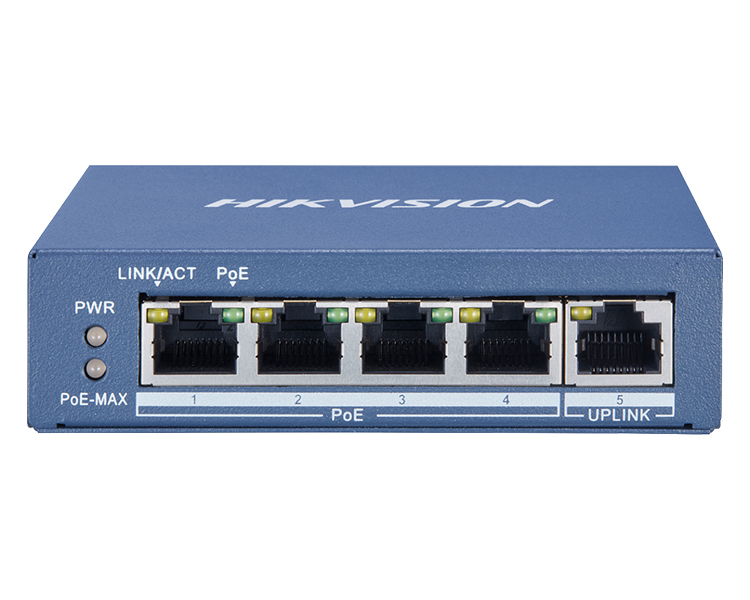 Hikvision 4-Port Gigabit Unmanaged PoE Switch (DS-3E0505P-E)