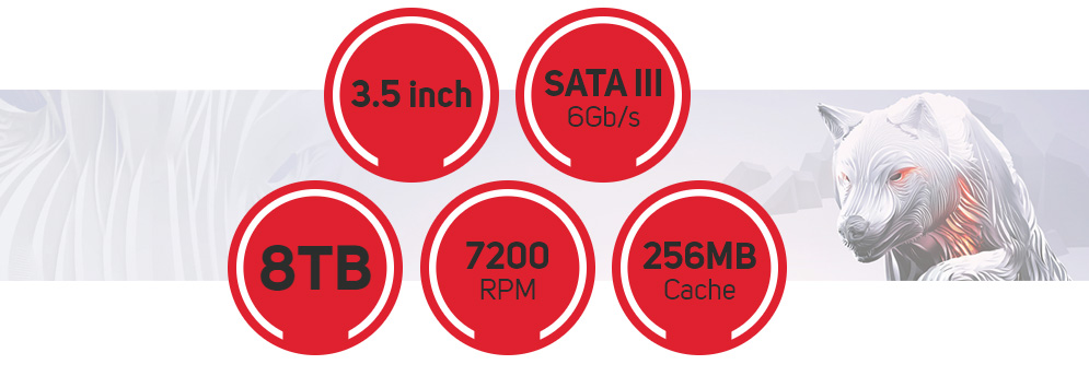 Seagate IronWolf 8TB NAS Hard Drive 7200 RPM 3.5 