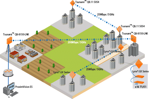 Proxim Point-to-Point Utilization Illustration