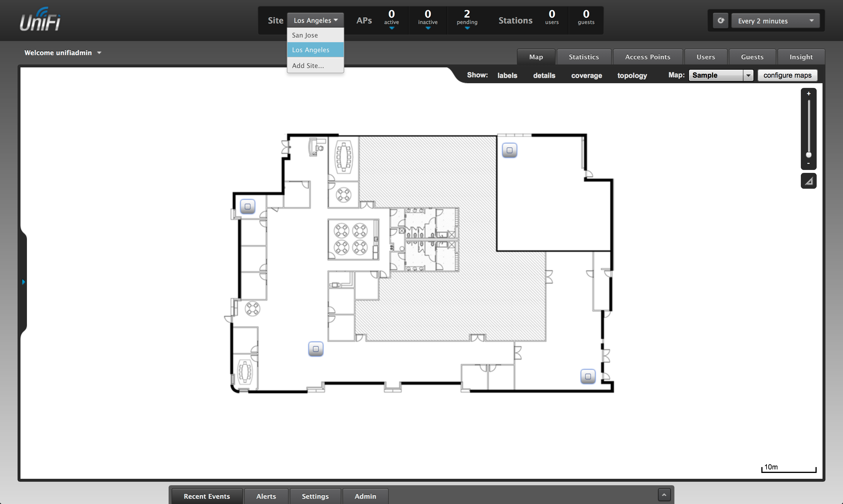 Ubiquiti UniFi UAP-AC (UAP-AC) Dashboard