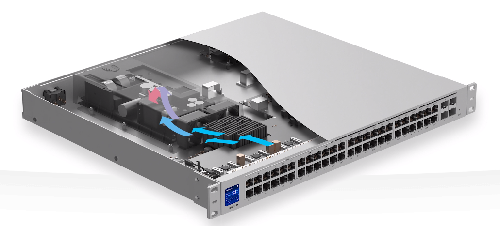 New airflow design reduces need for fan usage