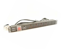 Allrack 6 Way UK Horizontal PDU With UK Lead (PDU6HSUR)